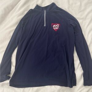 Under Armour Washington Nationals Blue and Red Logo Pullover